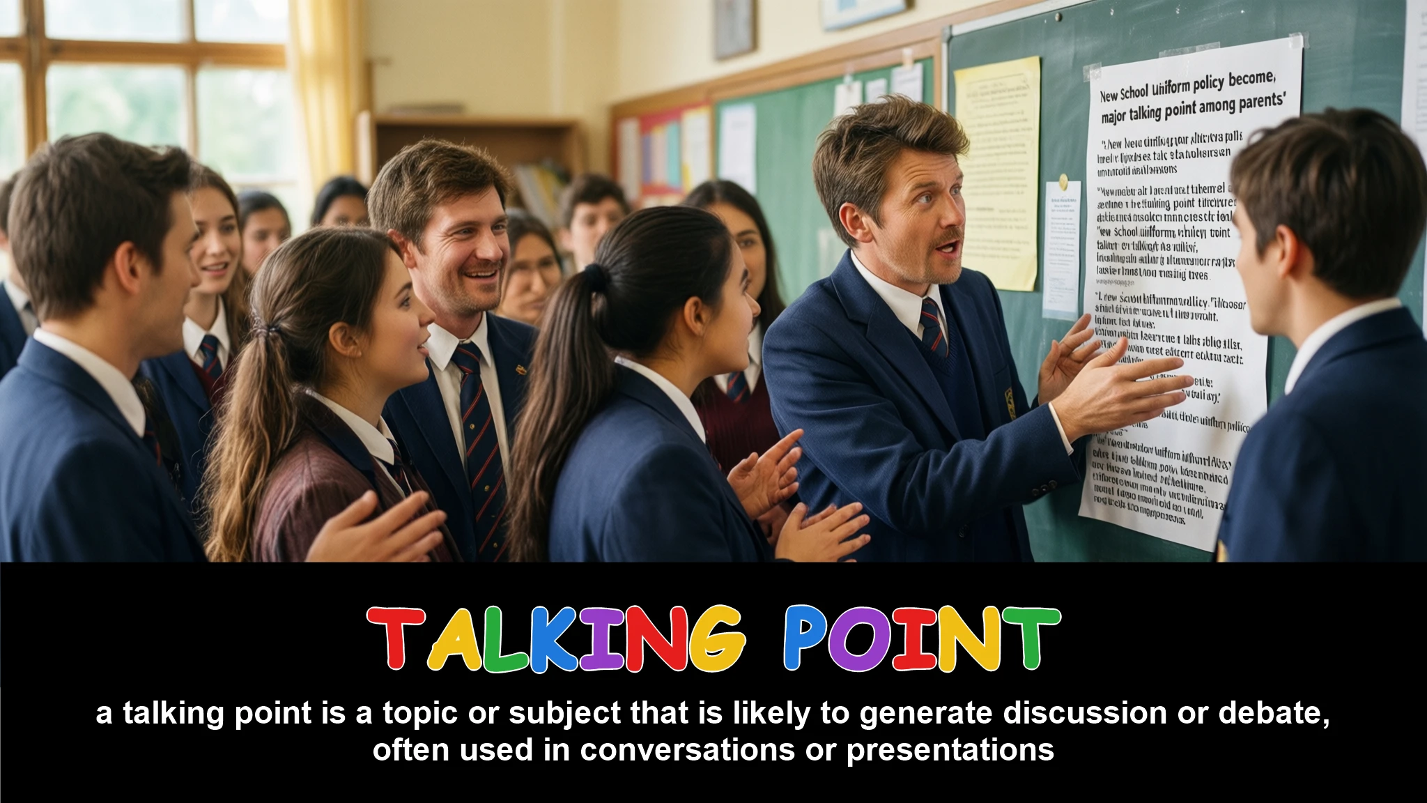 English Illustration for talking point